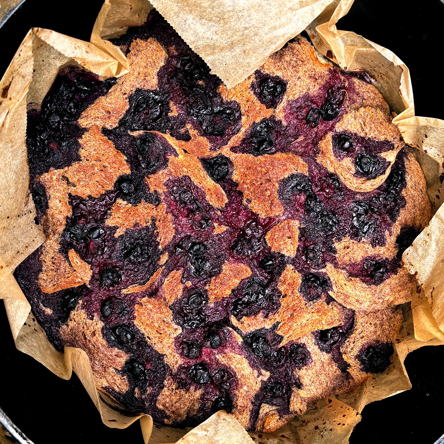 Dutch Oven Blue Berry French Toast - The best Outdoor breakfast.