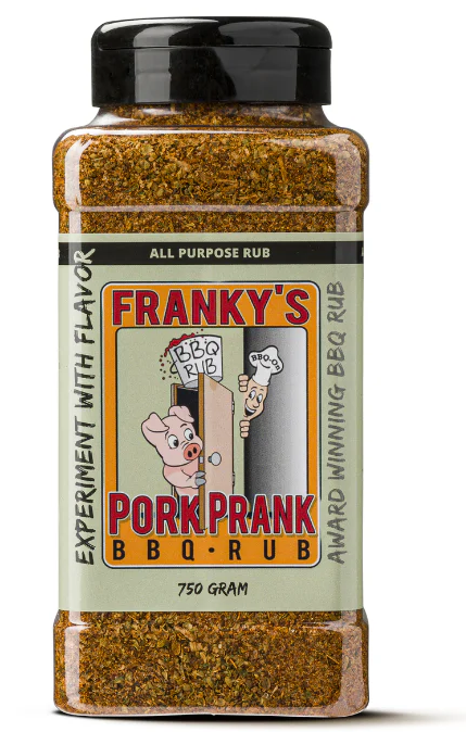 Franky's Pork Prank (BBQ-On) Franky's Pork Prank - (BBQ-On) All Purpose Rub 750 gram