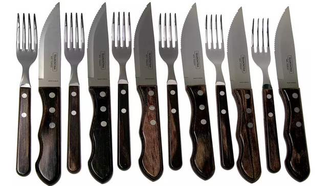 Tramontina Churrasco Tramontina Churrasco 12 delig Jumbo Steak Cutlery - Brown