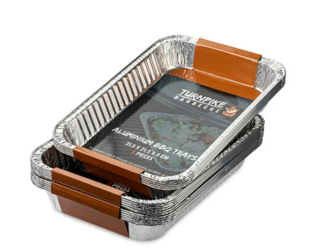 Turnpike Barbecue Turnpike BBQ Aluminium BBQ Tray 31,5 x 21,5 x 5 cm 5 stuks