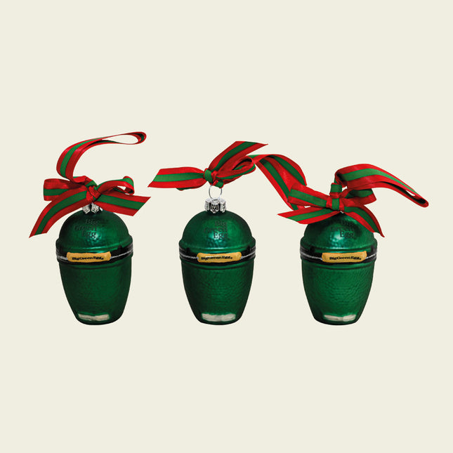 Big Green Egg 3 mini Christmas Ornaments - kerstballen