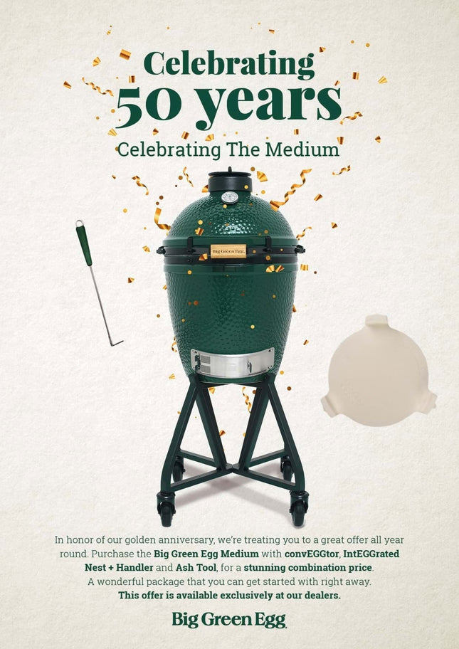 Big Green Egg Big Green Egg Medium Compleet Celebrating 50 Years