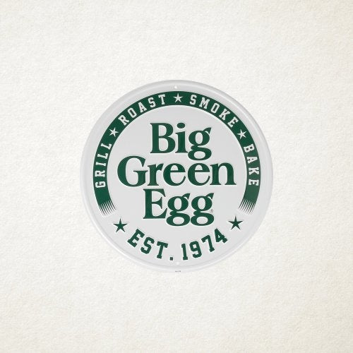 Big Green Egg Est. 1974 Round White Sign