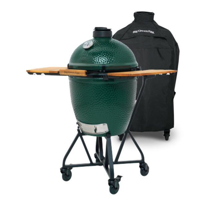 Big Green Egg Medium + IntEGGrated Nest + Handler + Mates + Cover