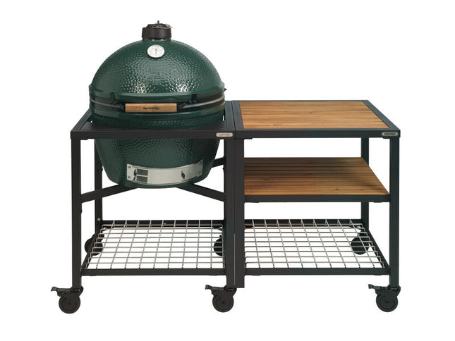 Big Green Egg XLarge in Egg Frame + Expansion Frame Wood-Wood-Grid