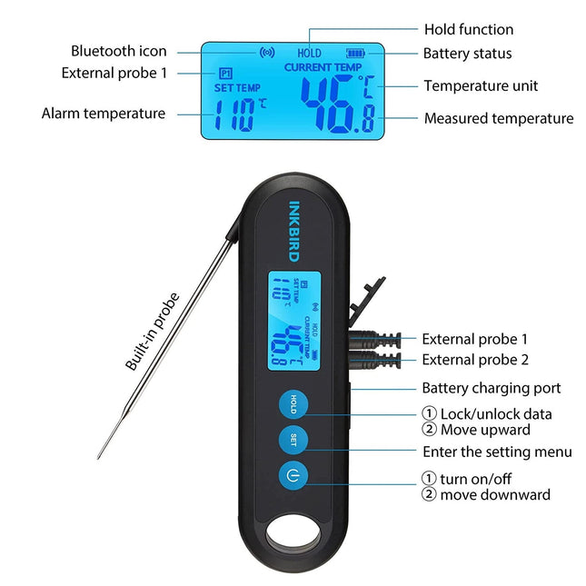 Inkbird IHT-2PB Bluetooth thermometer